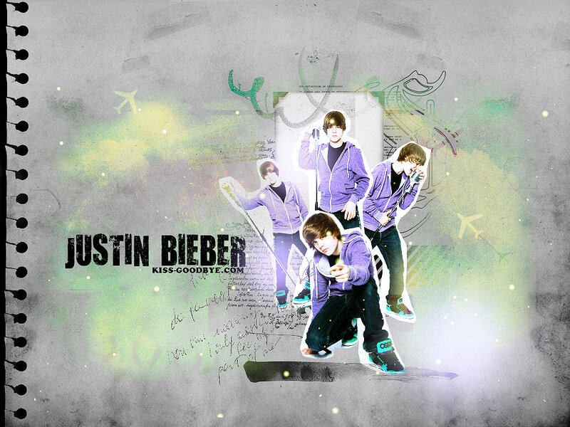 Justin Bieber Collage — Gray