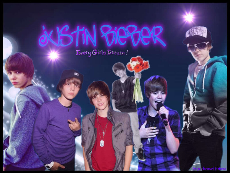 Justin Bieber Collage — Purple, Dramatic