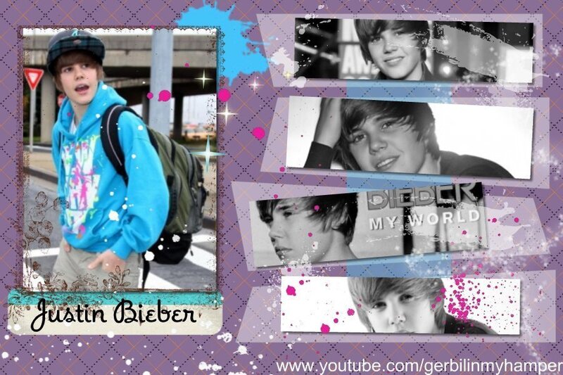 Justin Bieber Collage — Purple, Nostalgic