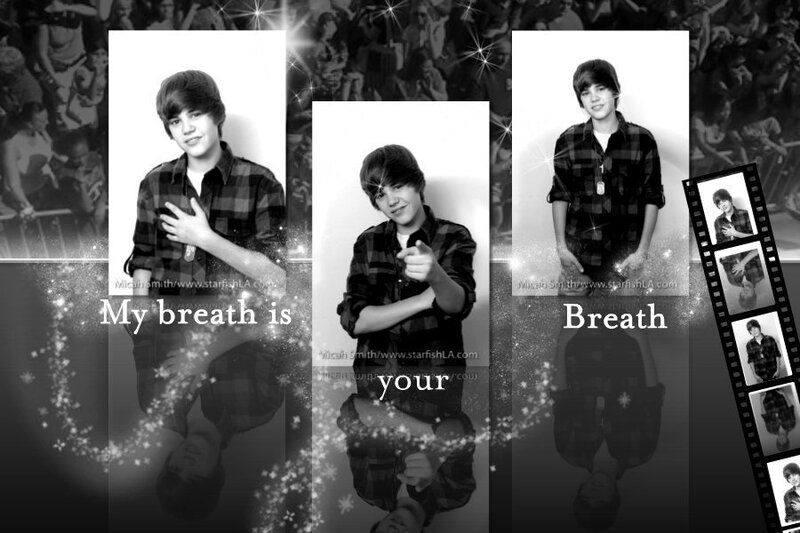 Justin Bieber collage with text