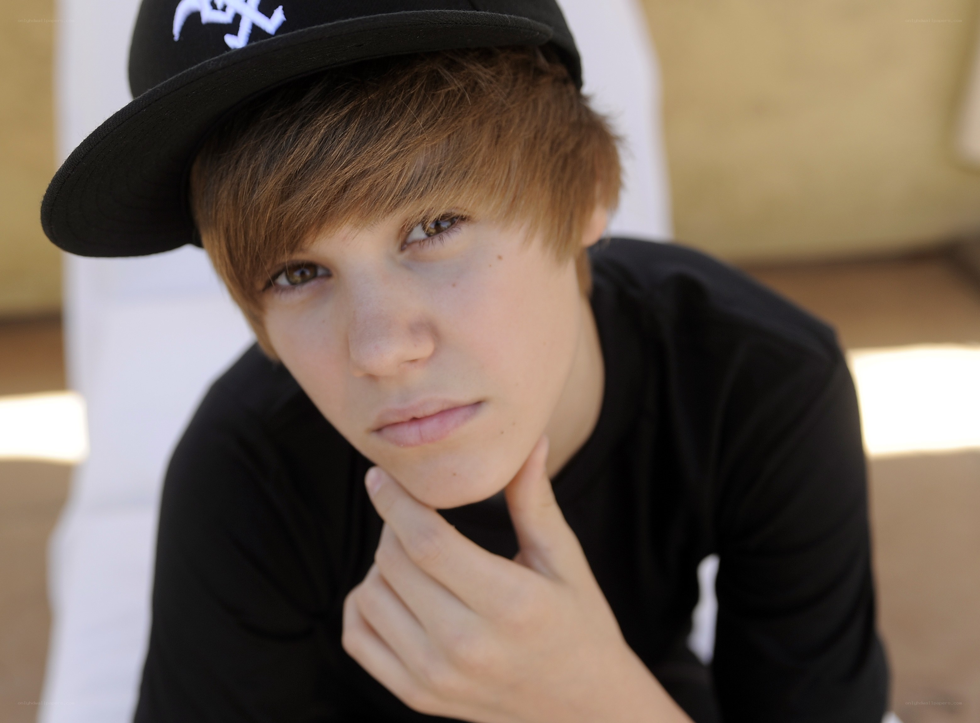 Justin Bieber in black cap