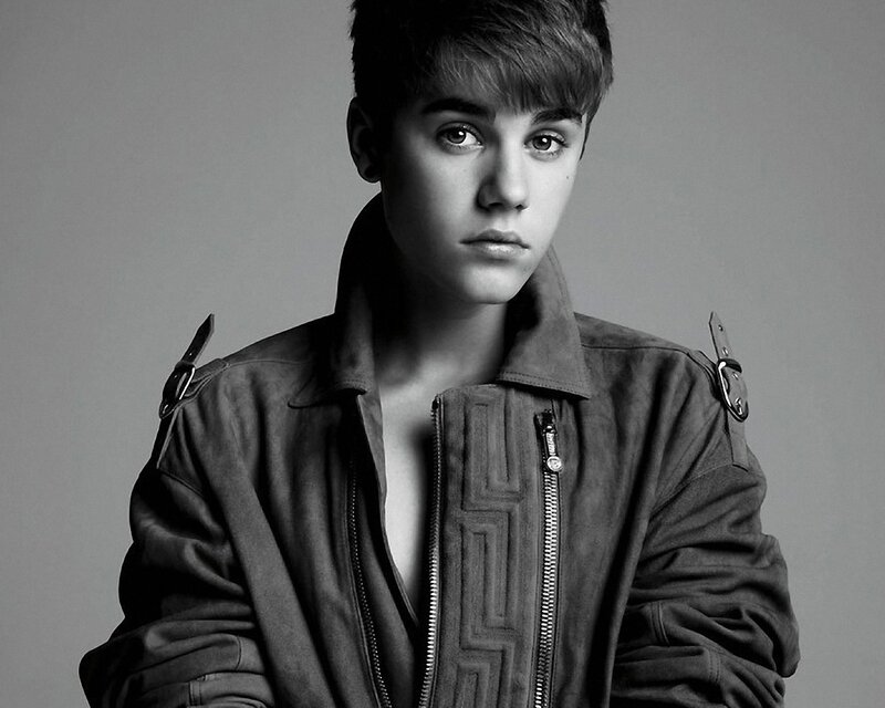 Justin Bieber in leather jacket