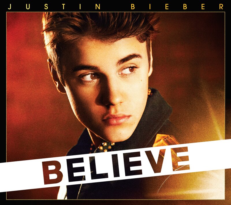 Justin Bieber Portrait — Red