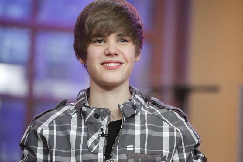 Justin Bieber smiling on talk show