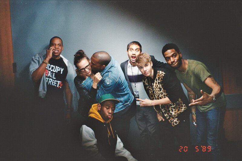 Justin Bieber with friends in a photo