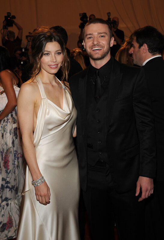 Justin Timberlake and Jessica Biel at event