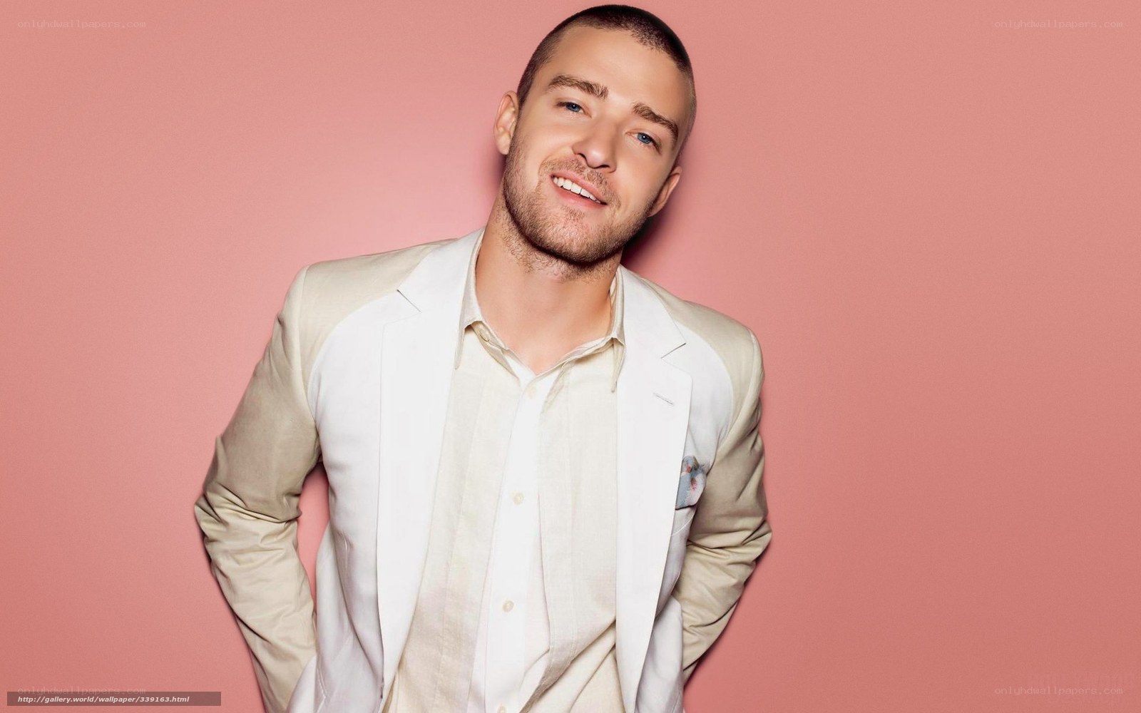 Justin Timberlake in a white suit