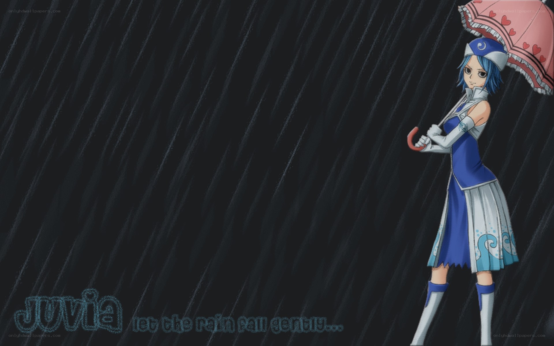 Juvia in the rain