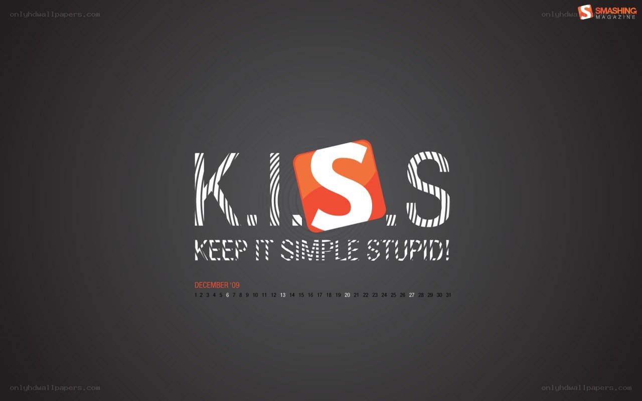 K.I.S.S. calendar wallpaper