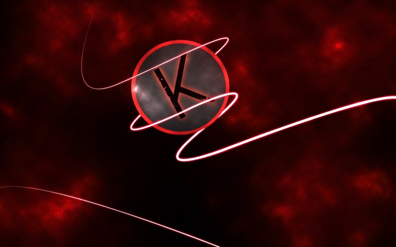 K Logo with Light Trails