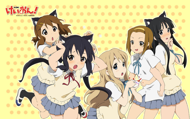 K-On! anime girls in school uniforms