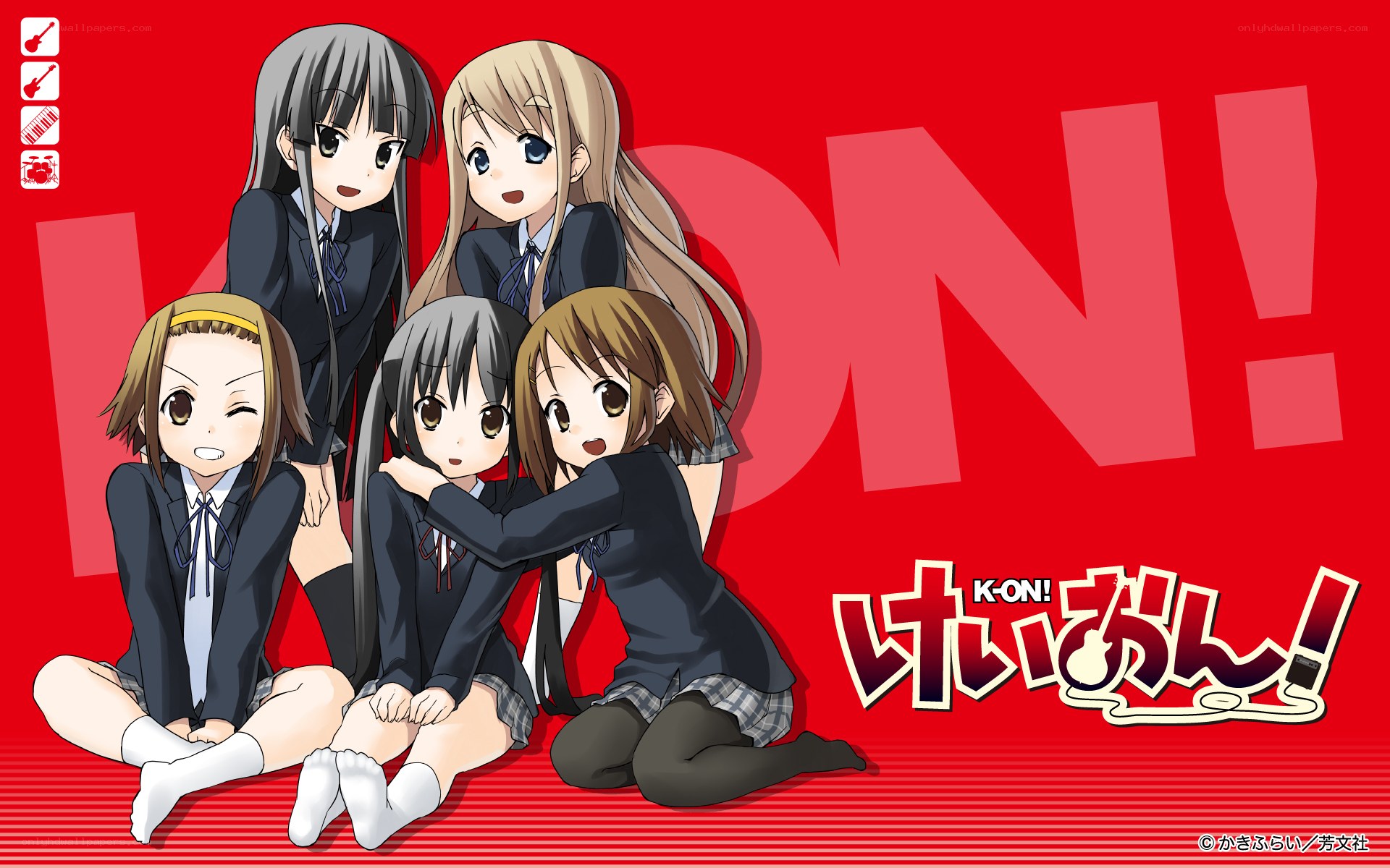 K-On! anime group art
