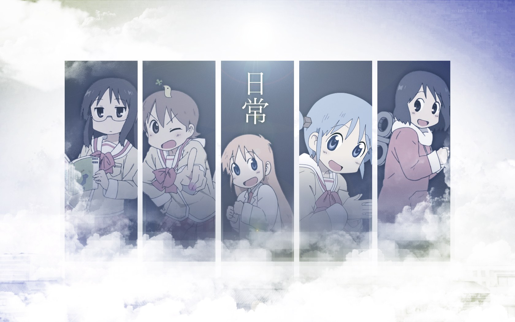 K-On! characters in clouds