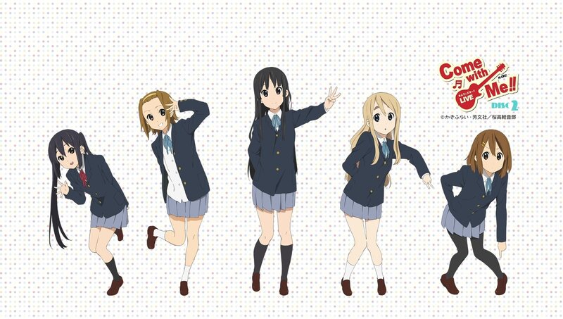 K-On! characters in school uniforms