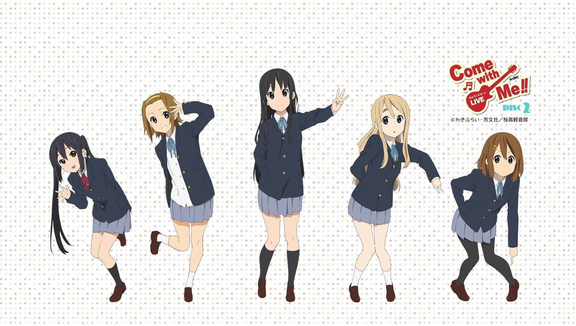 K-On! characters in school uniforms