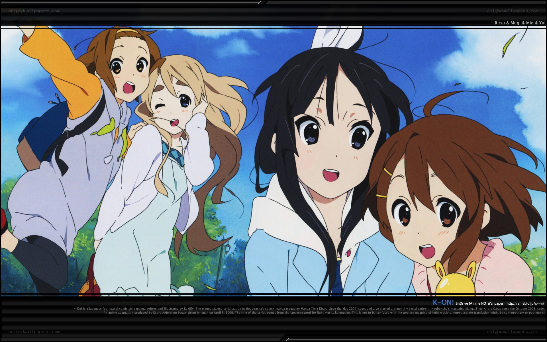 K-On! characters in school uniforms