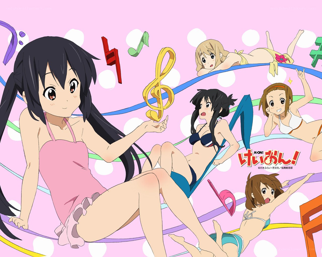 K-On! characters in swimsuits