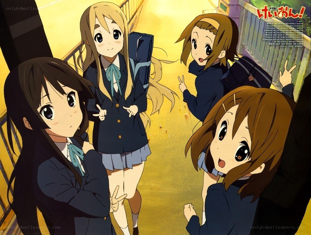 K-On! girls posing together