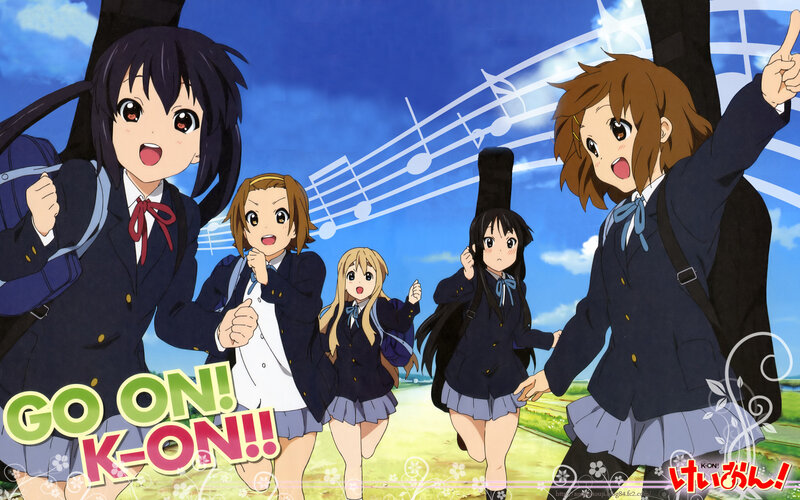 K-On! girls running