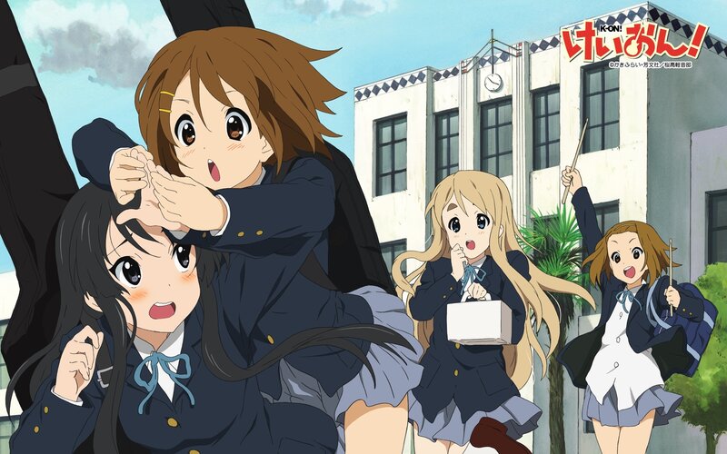 K-On! schoolgirls in action