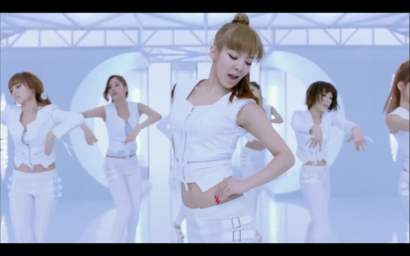 K-pop dance performance in white