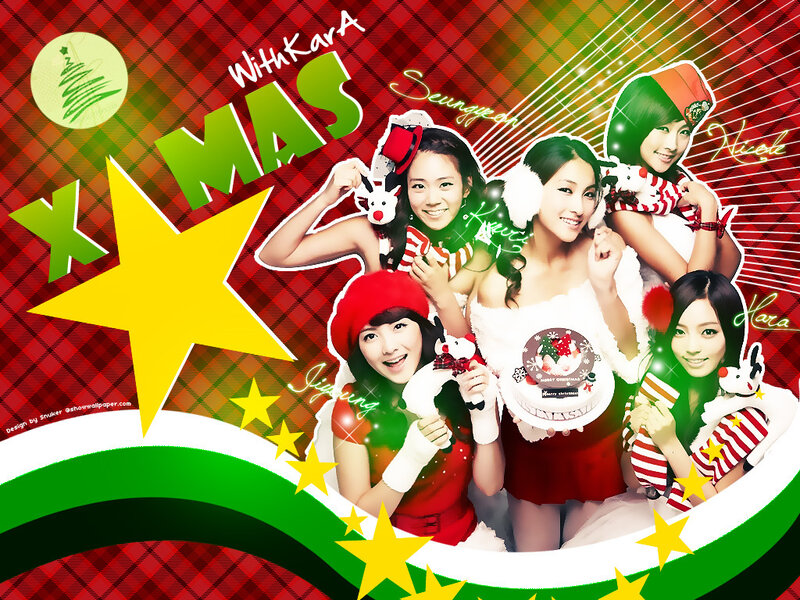 K-pop group Christmas collage