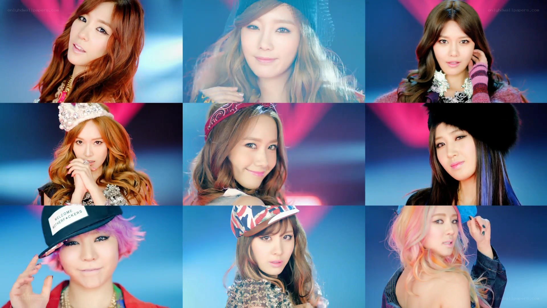 K-pop group collage