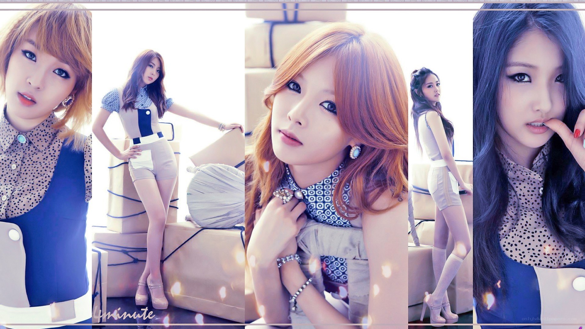K-pop group collage photos