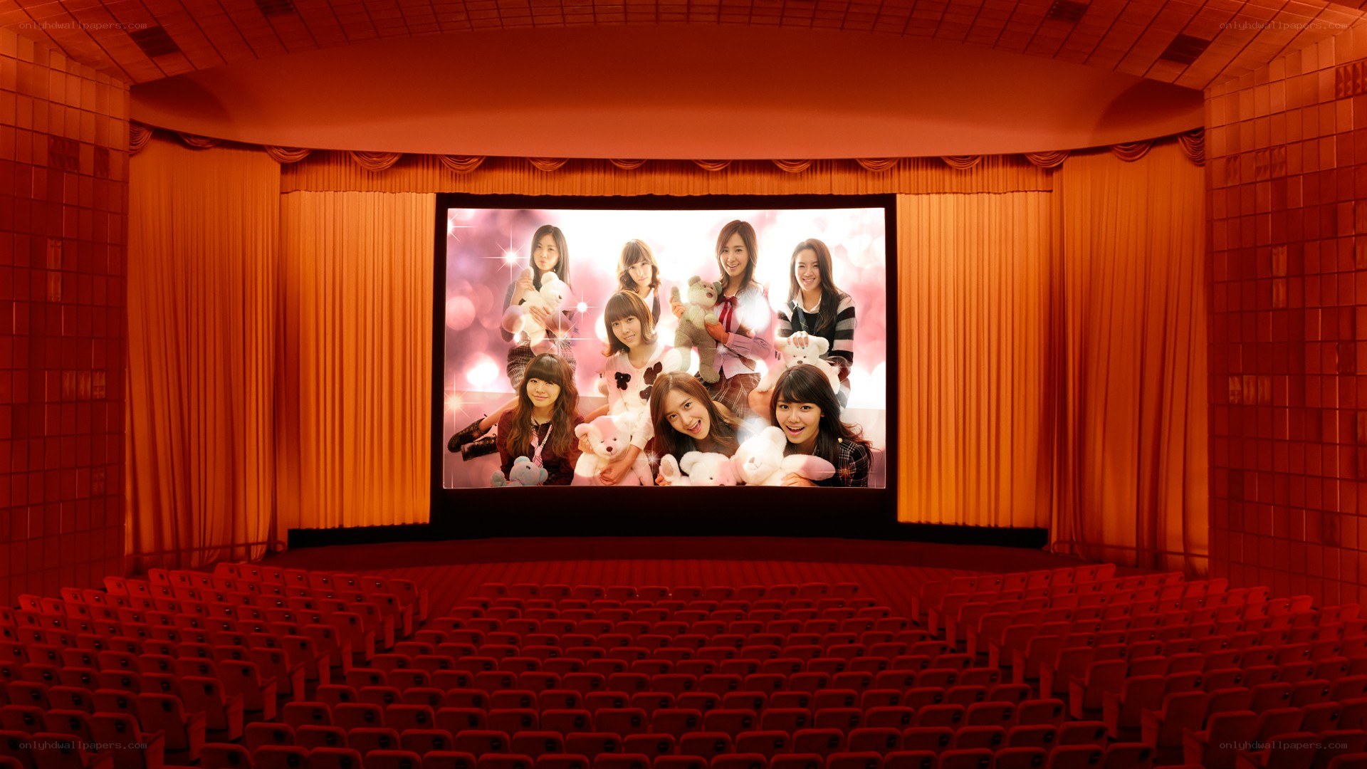 K-pop group in a theater