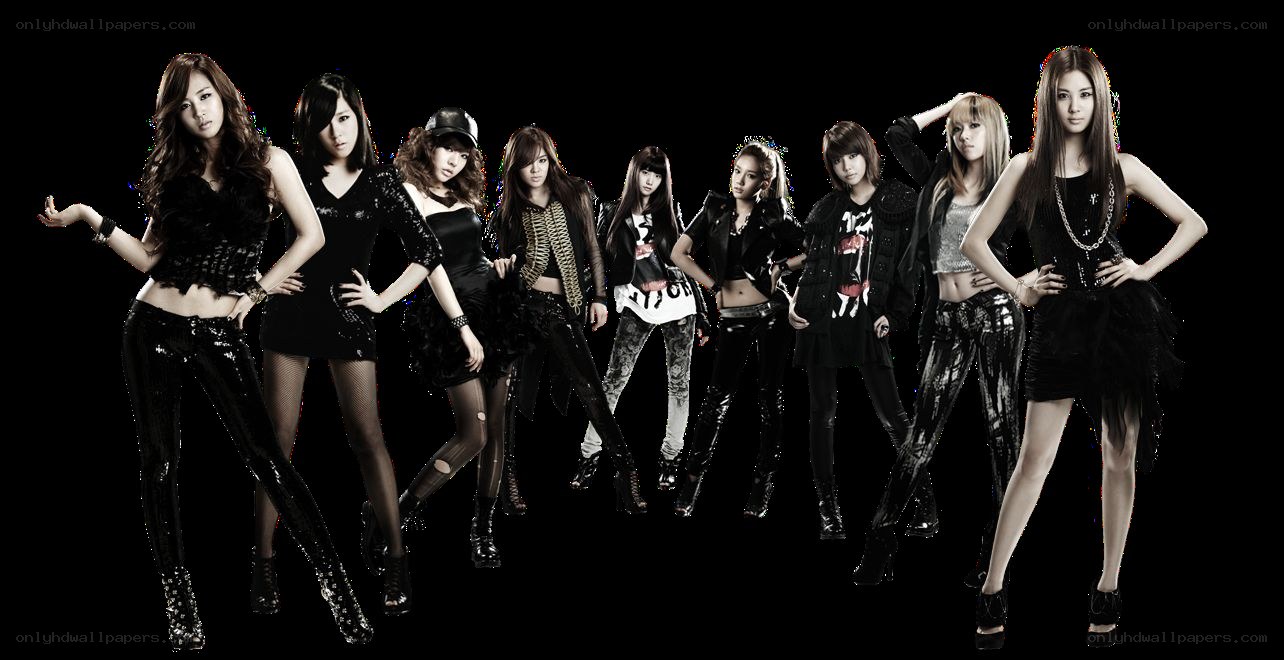K-pop group in black outfits