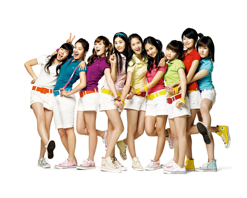 K-pop group in colorful outfits
