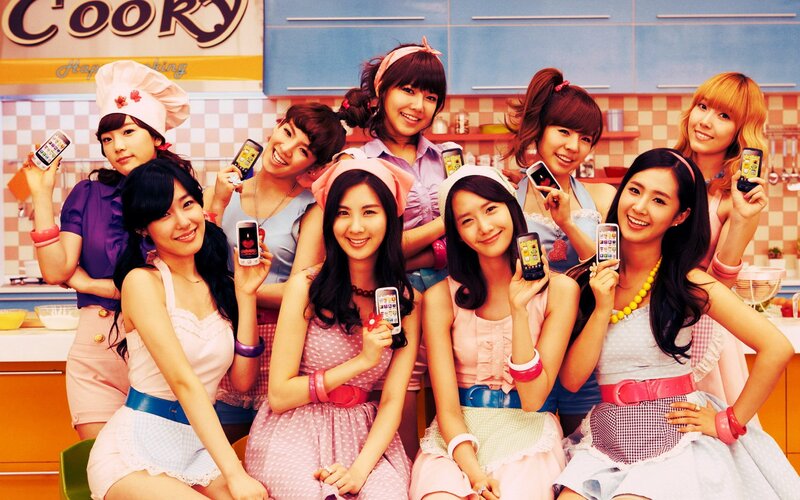 K-pop group in kitchen
