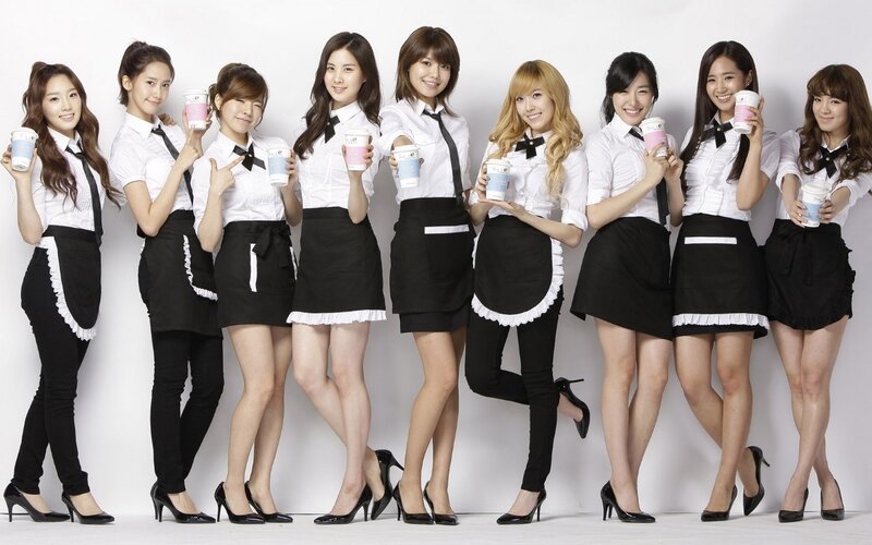 K-pop group in maid outfits