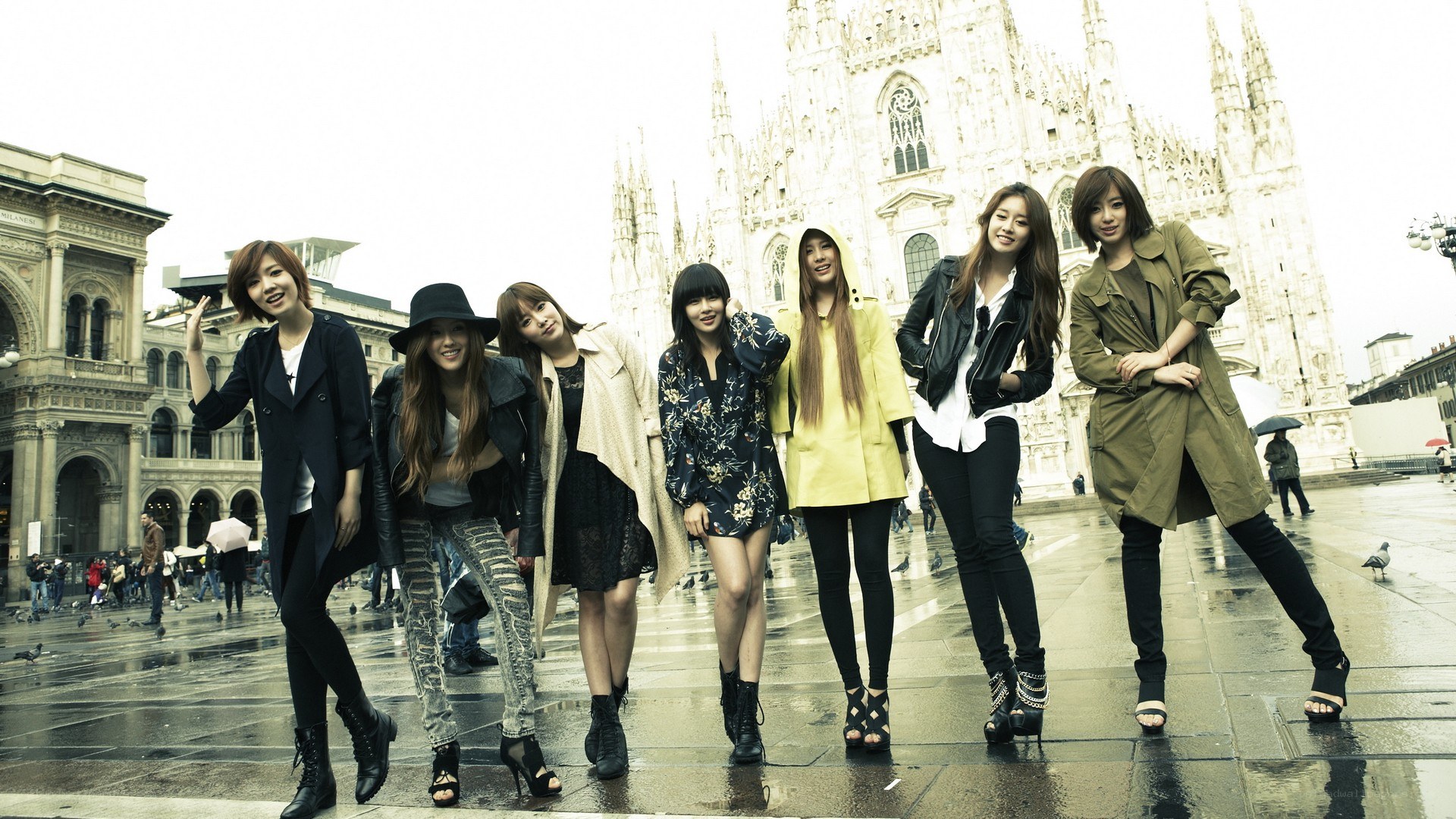 K-pop group in Milan