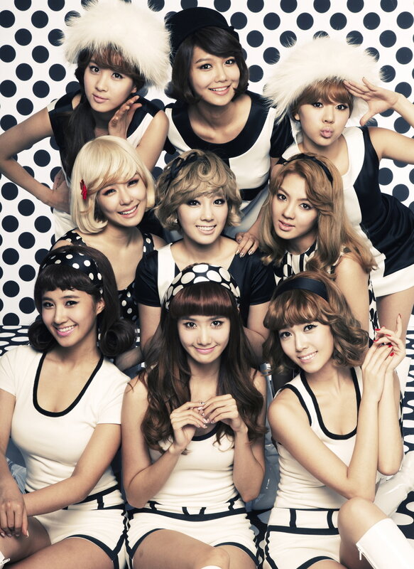 K-pop group in polka-dot fashion