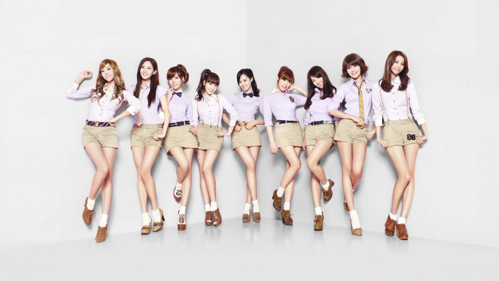 K-pop group in school uniforms