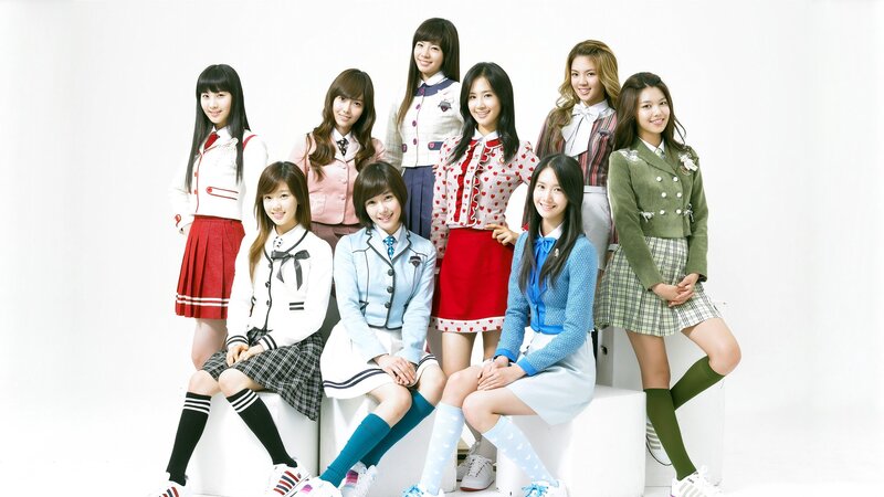 K-pop group in school uniforms