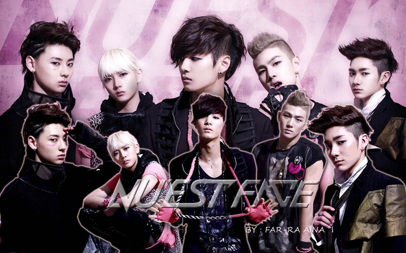 K-pop Group Members — Black, Dramatic
