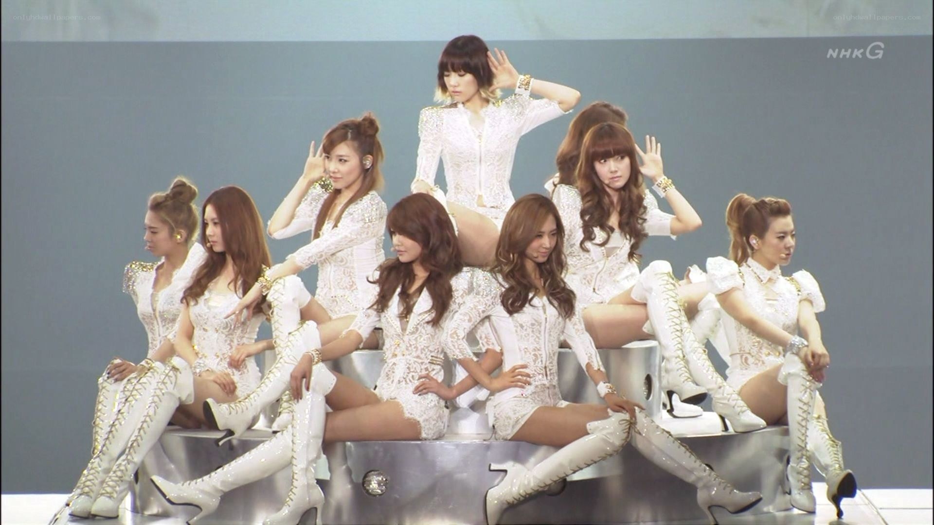 K-pop group on stage