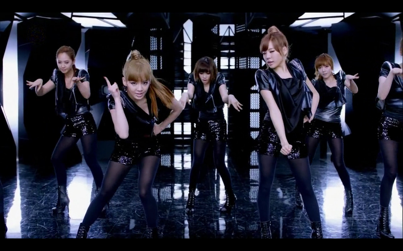 K-pop group performing choreography