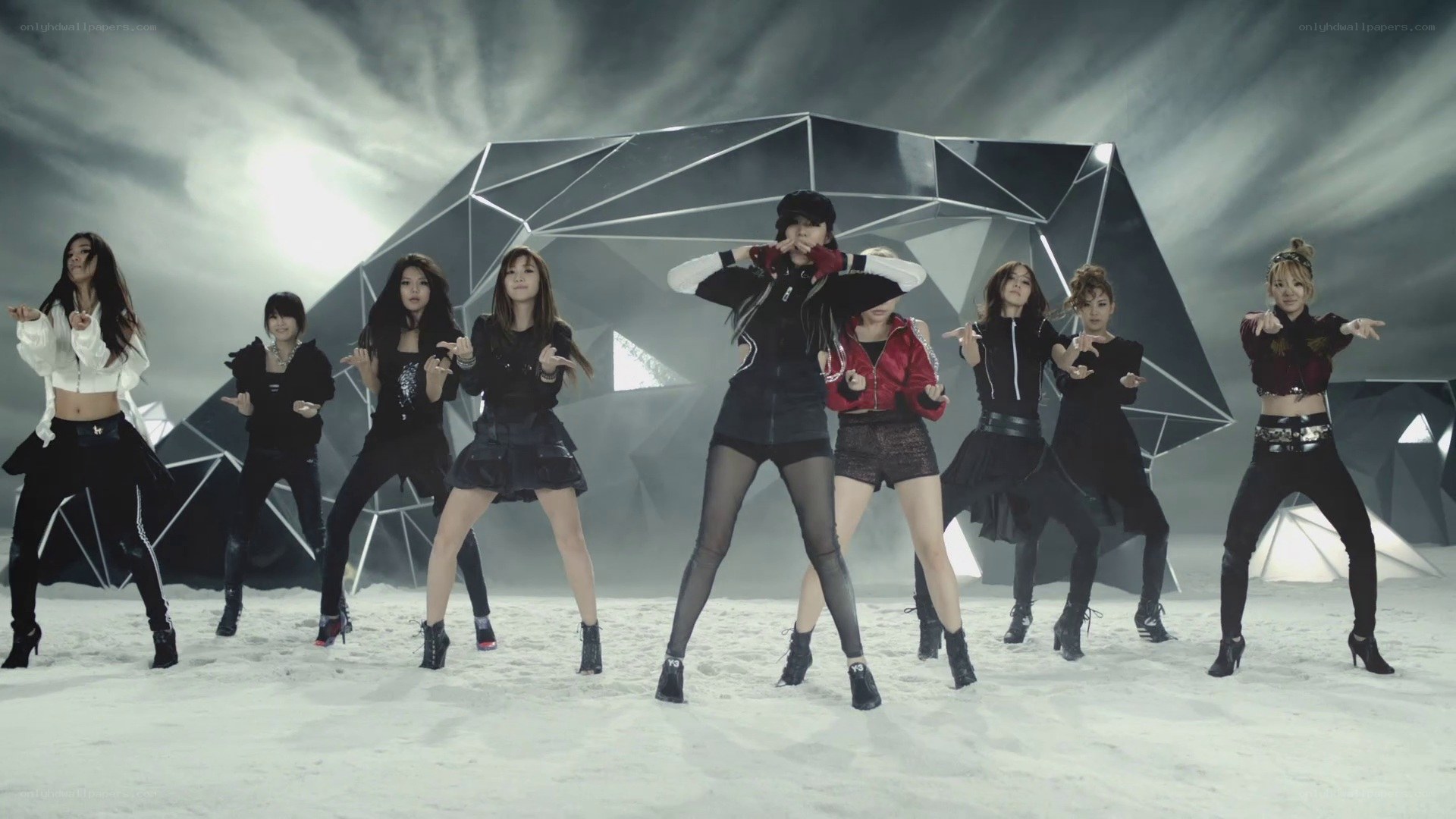 K-pop group performing dance routine