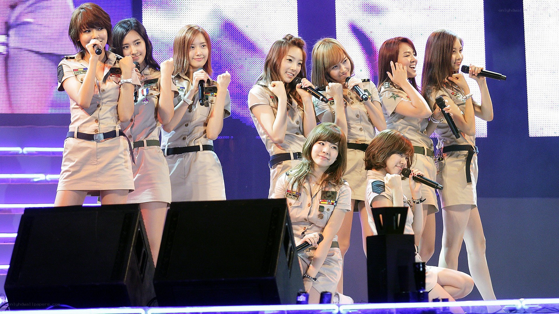 K-pop group performing on stage
