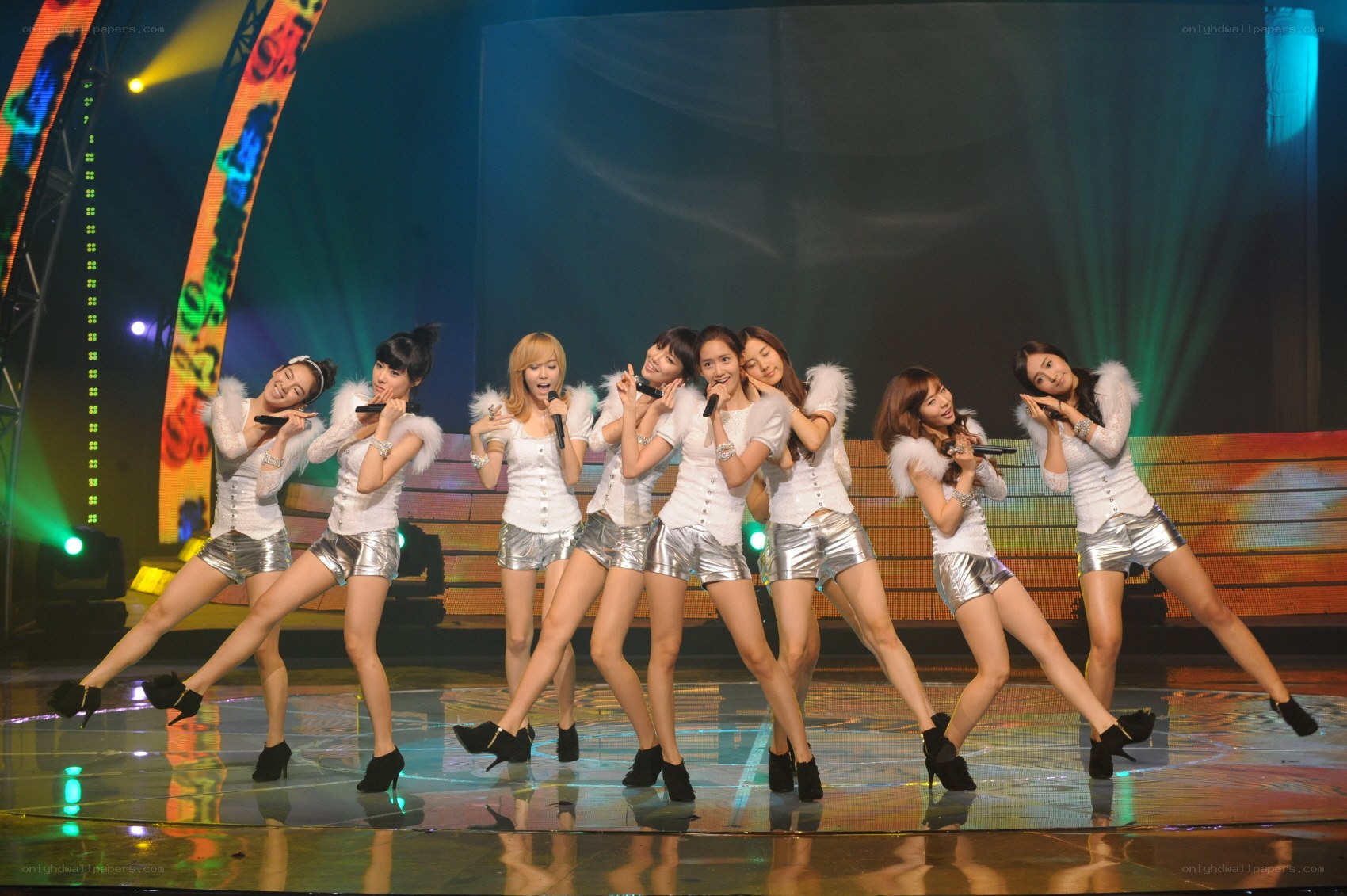 K-pop group performing on stage