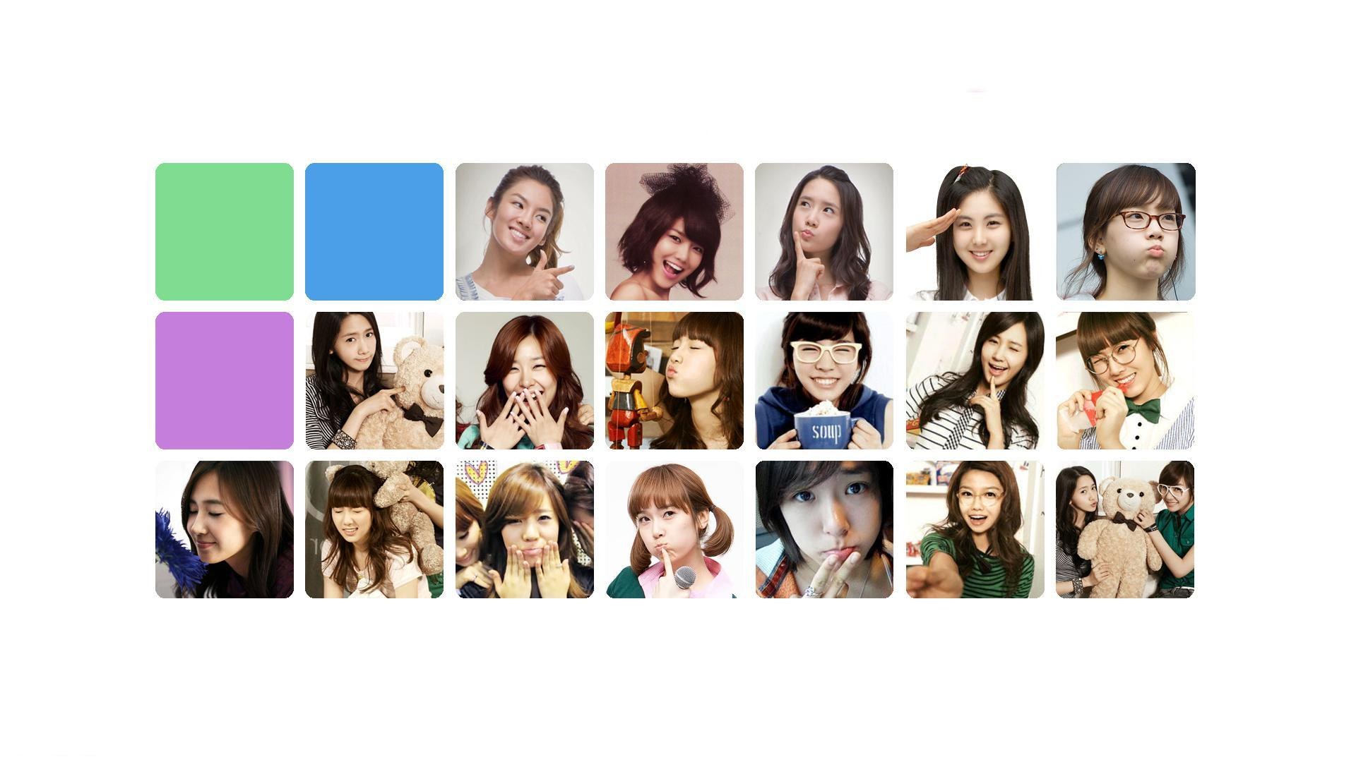 K-pop group photo collage
