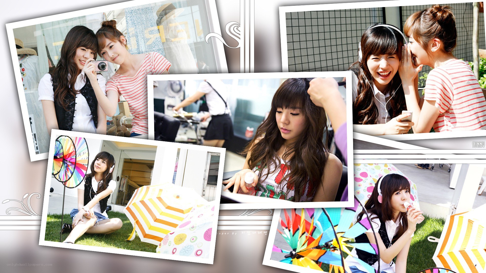 K-pop group photo collage