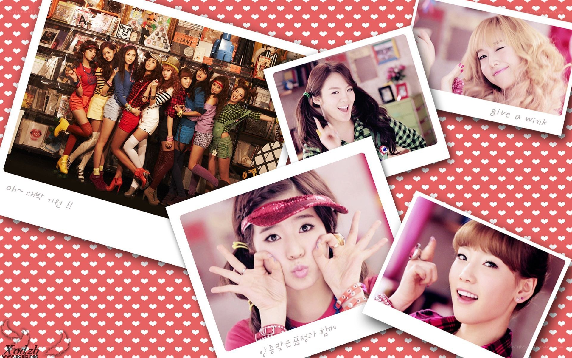 K-pop group photo collage