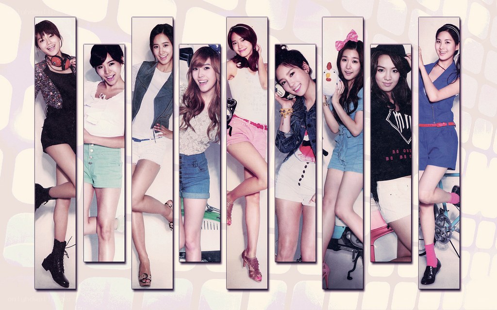 K-pop group portrait collage