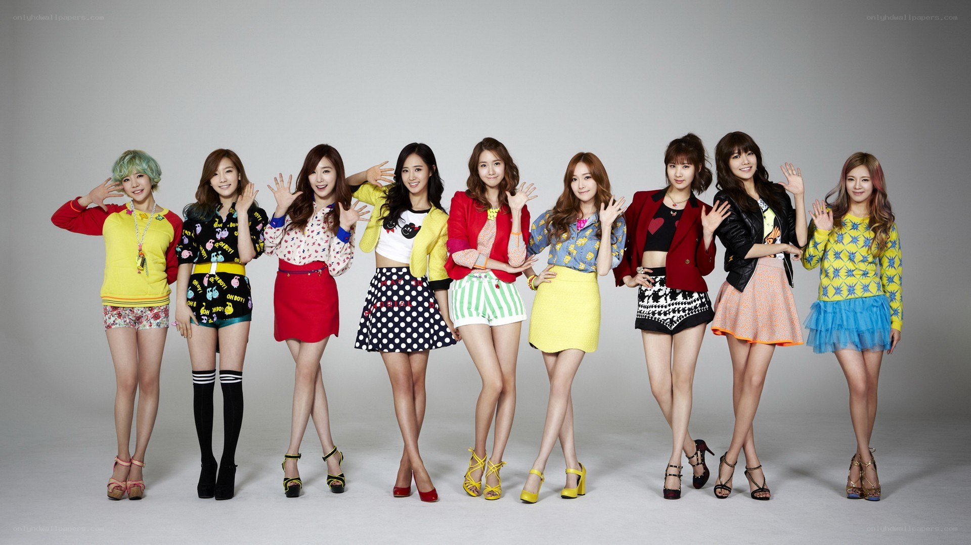 K-pop group posing for photo