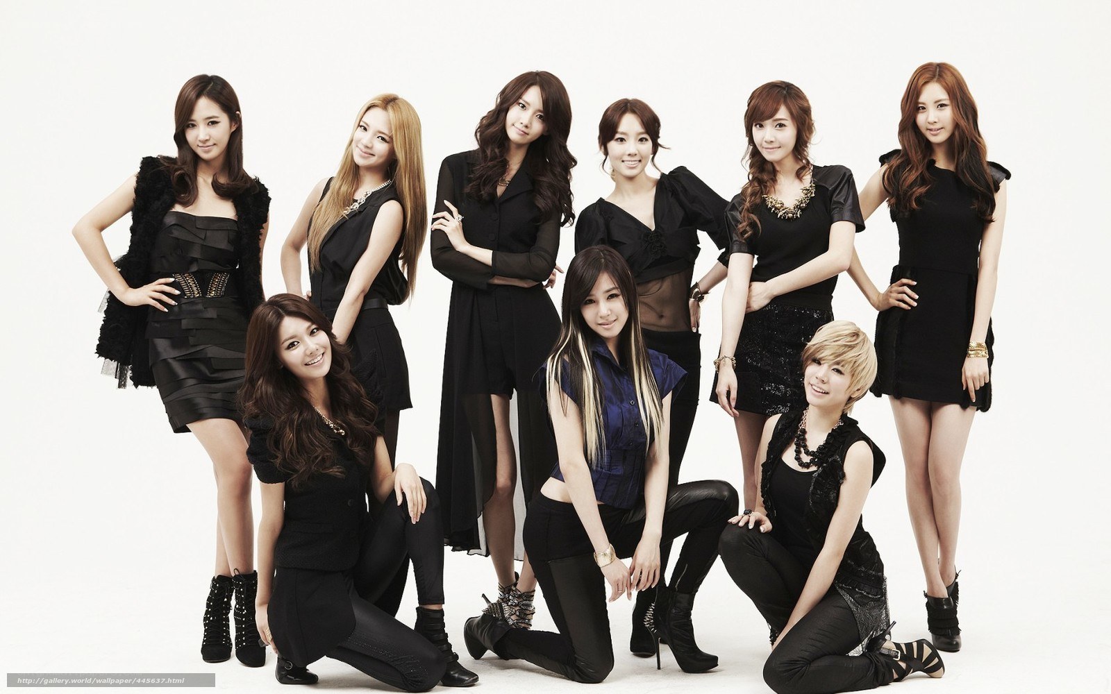 K-pop group studio portrait