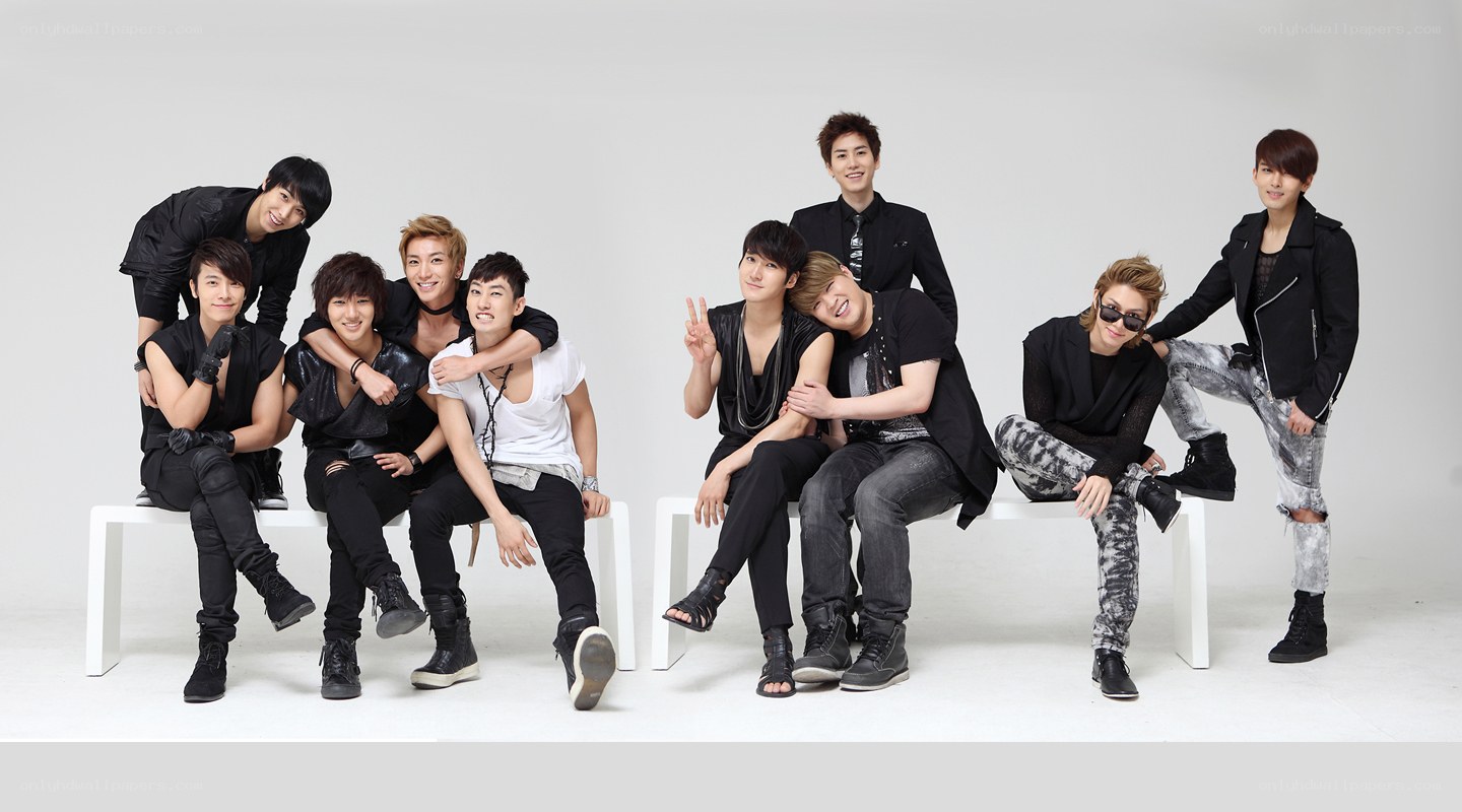 K-pop group studio portrait